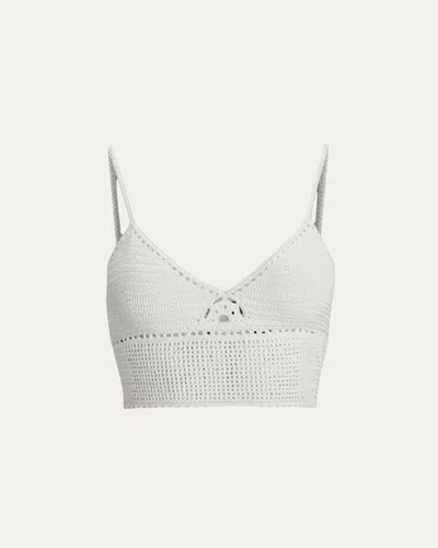 Polo Ralph Lauren Open Knit Bralette In White
