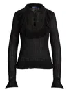 Polo Ralph Lauren Open-knit Pullover In Black