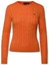 Polo Ralph Lauren Orange Cotton Sweater In Orange