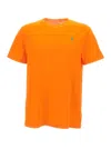 POLO RALPH LAUREN ORANGE CREWNECK T-SHIRT WITH PONY EMBROIDERY IN COTTON MAN