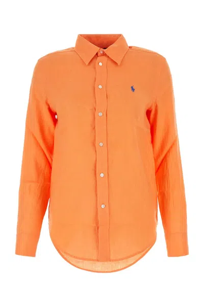 POLO RALPH LAUREN ORANGE LINEN SHIRT