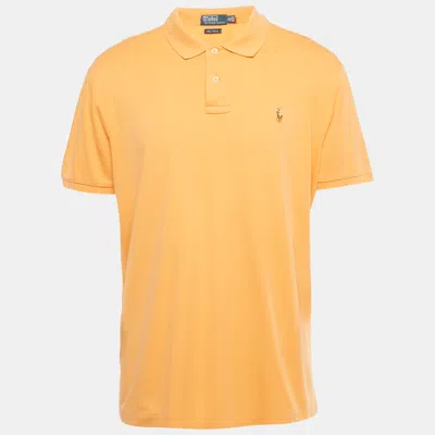 Pre-owned Polo Ralph Lauren Orange Pima Jersey Polo T-shirt Xl