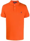Polo Ralph Lauren Slim Fit Polo Shirt Classique In Orange