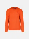Polo Ralph Lauren Orange Wool And Cashmere Sweater In Orange