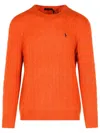 Polo Ralph Lauren Orange Wool And Cashmere Sweater In Orange