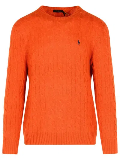 POLO RALPH LAUREN POLO RALPH LAUREN ORANGE WOOL AND CASHMERE SWEATER