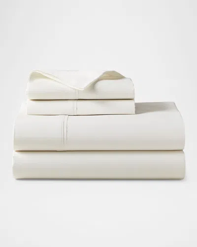 Polo Ralph Lauren Organic 464 Percale California King Fitted Sheet In Alabaster