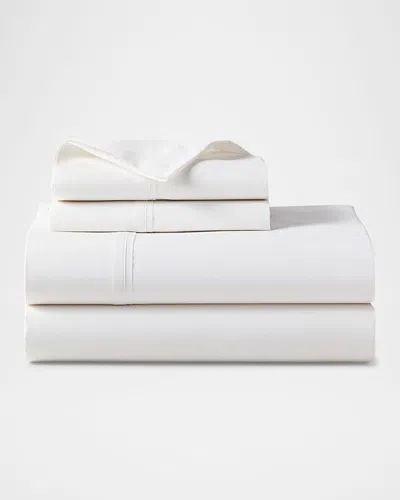 Polo Ralph Lauren Organic 464 Percale California King Fitted Sheet In Tux White
