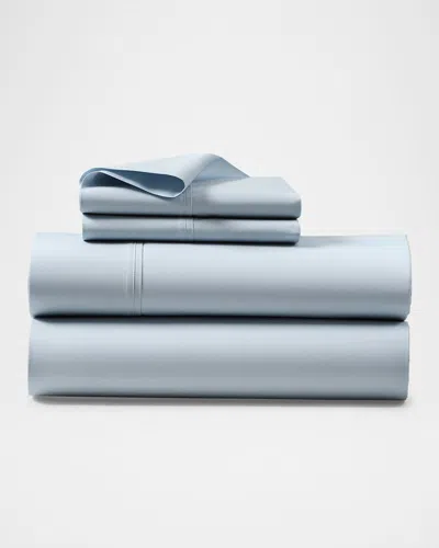Polo Ralph Lauren Organic 464 Percale Full Fitted Sheet In Pl Sky Blu
