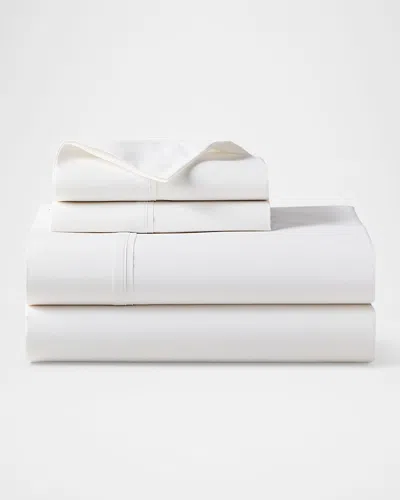 Polo Ralph Lauren Organic 464 Percale Full Fitted Sheet In Tux White