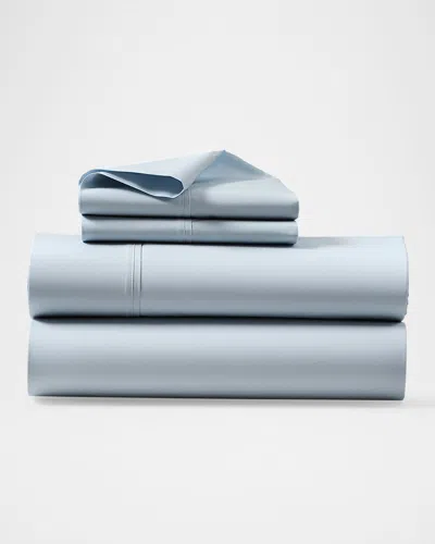 Polo Ralph Lauren Organic 464 Percale King Fitted Sheet In Pl Sky Blu