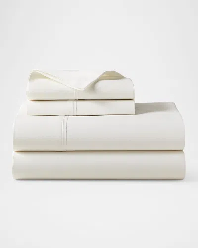 Polo Ralph Lauren Organic 464 Percale Queen Fitted Sheet In Alabaster