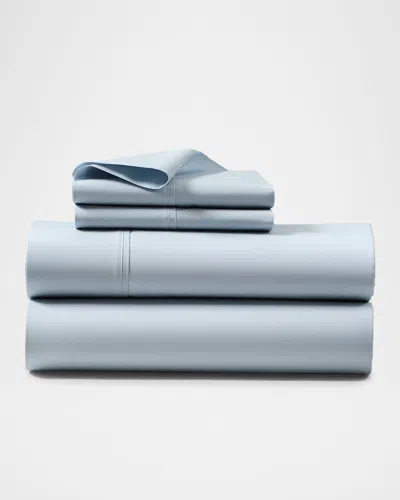 Polo Ralph Lauren Organic 464 Percale Twin Fitted Sheet In Pl Sky Blu