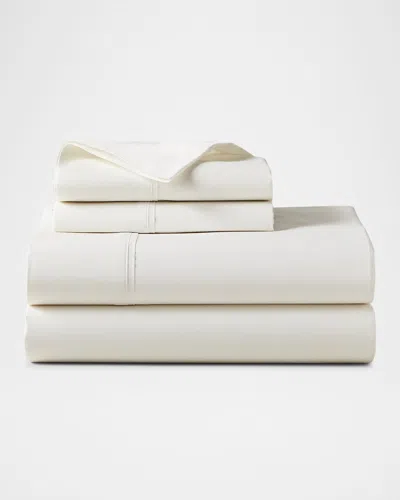 Polo Ralph Lauren Organic 464 Percale Full Flat Sheet In Alabaster