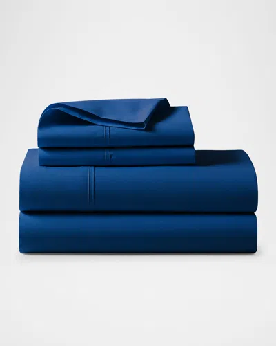 Polo Ralph Lauren Organic 464 Percale King Flat Sheet In Harbor Blu