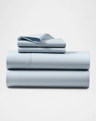 Polo Ralph Lauren Organic 464 Thread Count Percale Twin Flat Sheet In Pl Sky Blu
