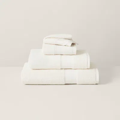 Polo Ralph Lauren Organic Cotton Dawson Bath Towels & Mat In True Alabaster