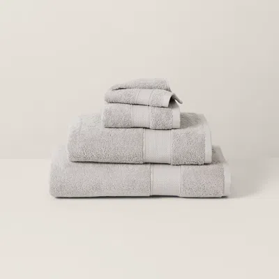 Polo Ralph Lauren Organic Cotton Dawson Bath Towels & Mat In Vintage Silver