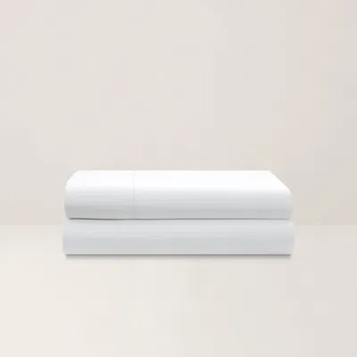 Polo Ralph Lauren Organic Cotton Sateen Border Sheeting In Studio White