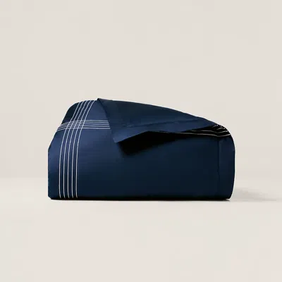 Polo Ralph Lauren Organic Cotton Sateen Handkerchief Duvet In Navy/white