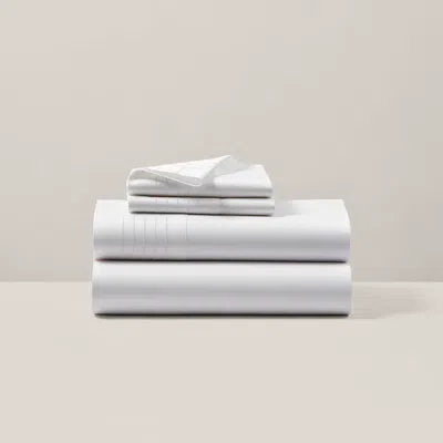 Polo Ralph Lauren Organic Cotton Sateen Handkerchief Sheet In Studio White