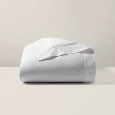 Polo Ralph Lauren Organic Cotton Tuxedo Pleat Duvet Cover In White