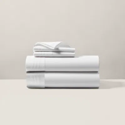 Polo Ralph Lauren Organic Cotton Tuxedo Pleat Sheeting In White