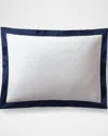 Polo Ralph Lauren Organic Sateen Border Standard Sham In Navy