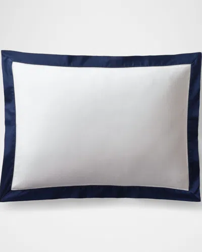Polo Ralph Lauren Organic Sateen Border Standard Sham In Navy