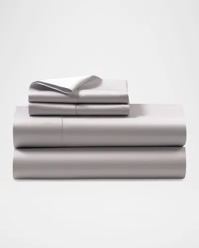 Polo Ralph Lauren Organic Sateen Queen Fitted Sheet In Platinum