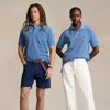 Polo Ralph Lauren Original Fit Mesh Polo Shirt In Blue