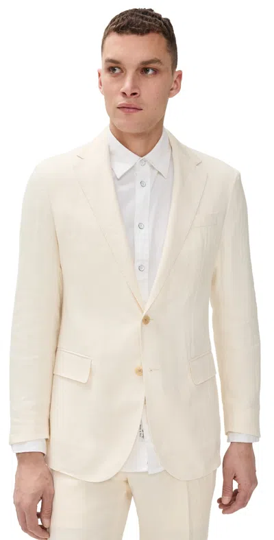Polo Ralph Lauren Original Label Linen Blazer Light Cream In Nude