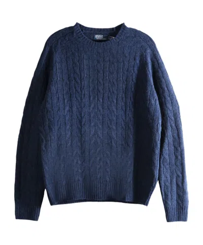 POLO RALPH LAUREN ORIGINAL LABEL LONG SLEEVE SADDLE CREWNECK SWEATER