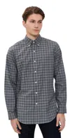Polo Ralph Lauren Original Label Luxury Twill Plaid Sport Shirt Grey Navy Heather Multi In Animal Print