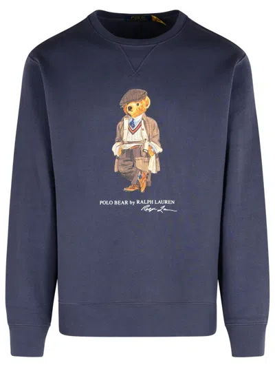 POLO RALPH LAUREN POLO RALPH LAUREN ORSO SWEATSHIRT IN BLUE COTTON BLEND
