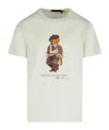 Polo Ralph Lauren White Polo Bear Custom Slim-fit T-shirt In Neutral