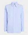 Polo Ralph Lauren Oversize-fit Cotton Shirt In Classic Medium Blue