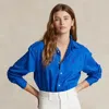 Polo Ralph Lauren Cotton Shirt In Riviera Blue