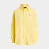 Polo Ralph Lauren Oversize Fit Cotton Twill Shirt In Yellow