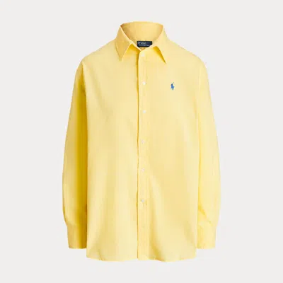 Polo Ralph Lauren Oversize Fit Cotton Twill Shirt In Yellow