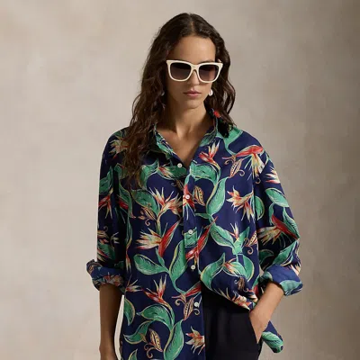 Polo Ralph Lauren Oversize Fit Floral Shirt In Bird Of Paradise Floral