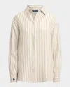 Polo Ralph Lauren Oversize Fit Linen Shirt In Neutral