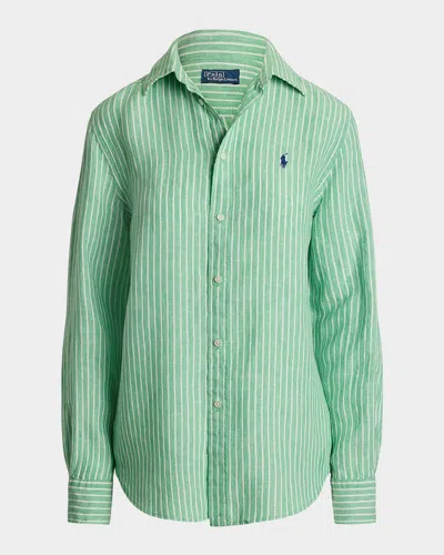 Polo Ralph Lauren Oversize Fit Linen Shirt In Multi