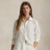 Polo Ralph Lauren Oversize Fit Linen Shirt In White