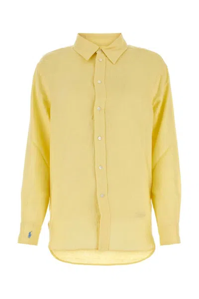 Polo Ralph Lauren Oversize Fit Shirt In Yellow