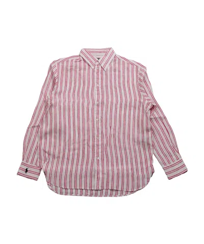 Polo Ralph Lauren Oversize Fit Striped Linen Shirt In Multi