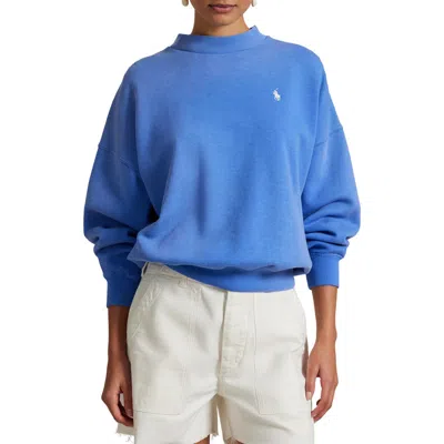 Polo Ralph Lauren Oversize Logo Graphic Sweatshirt In Summer Blue