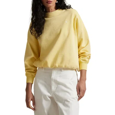 Polo Ralph Lauren Oversize Logo Graphic Sweatshirt In Wicket Yellow