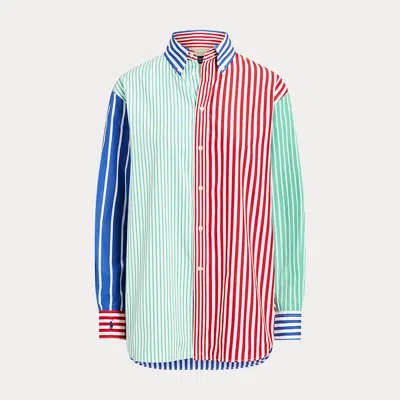 Polo Ralph Lauren Oversize Striped Cotton Fun Shirt In Multi