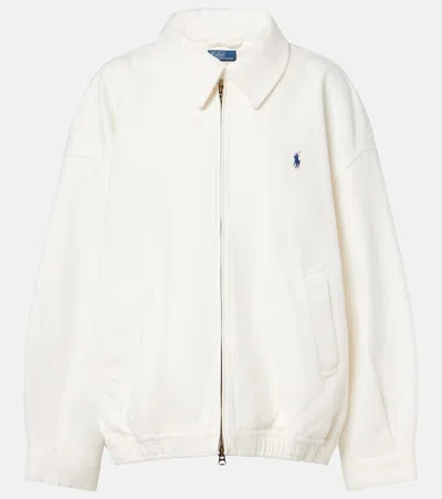 Polo Ralph Lauren Oversized Cotton Blouson Jacket In White